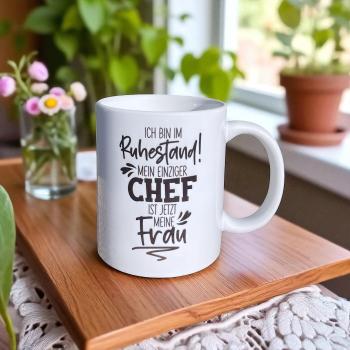 Keramiktasse Ruhestand Rente personalisiert Kaffeebecher Teetasse Kaffeetasse - Artikel Nr. 1100001